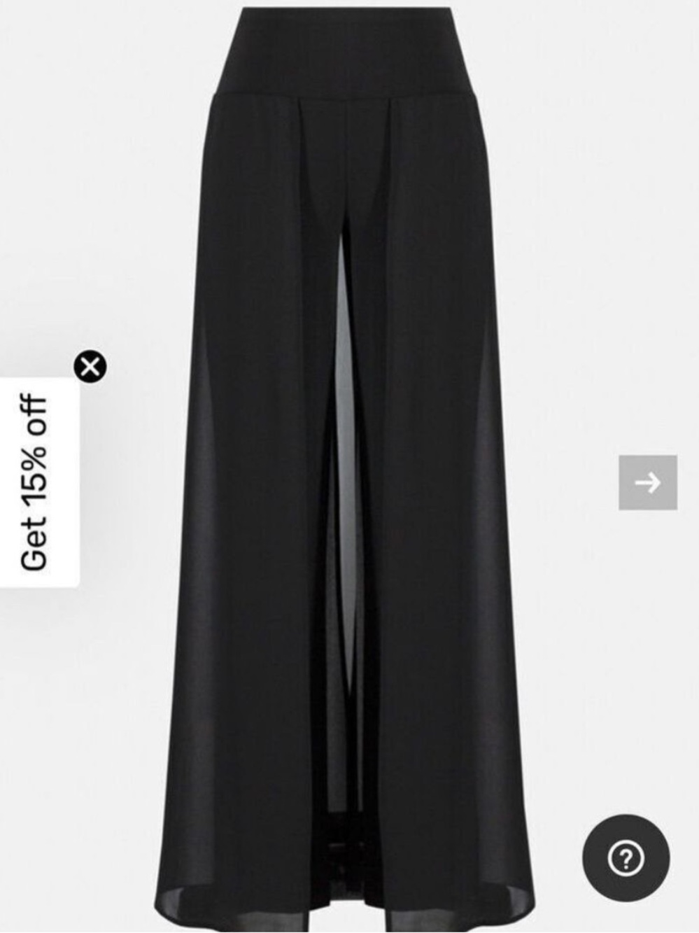 Joseph Ribkoff Black Wide-Leg Trousers Overlay size4